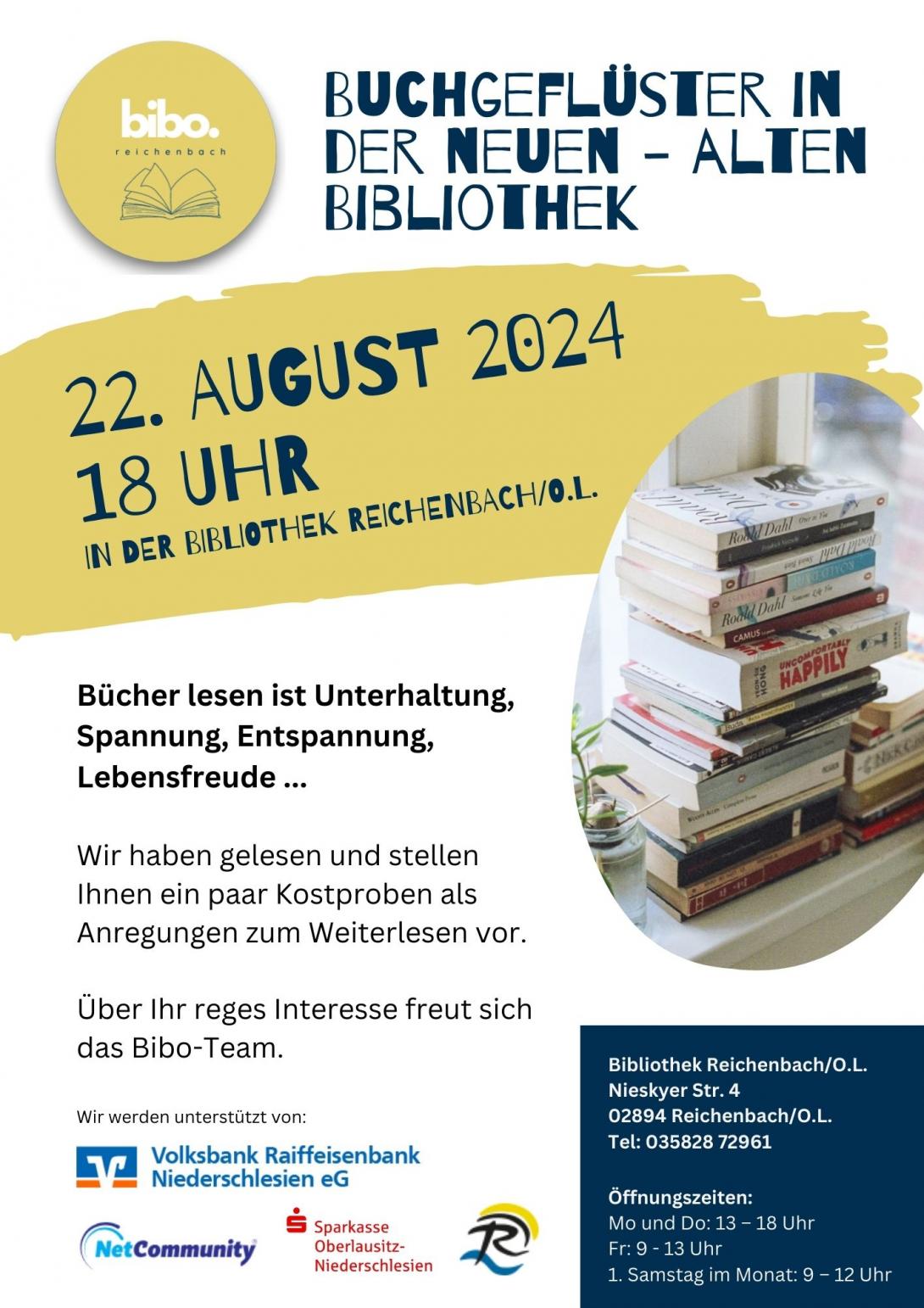 Buchgeflüster in der neuen - alten Bibliothek